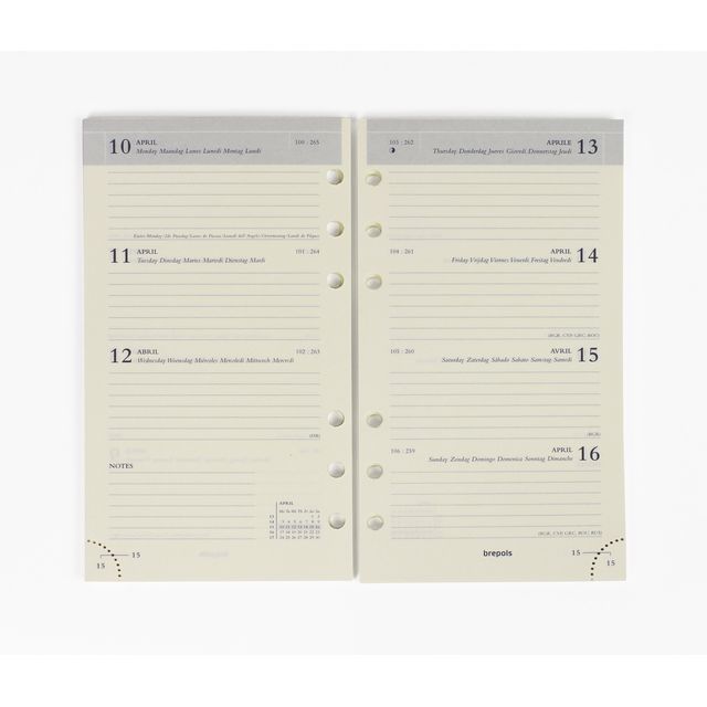 Brepols - Agenda à remplir 2026 Brefax 17 7 jours/2 pages