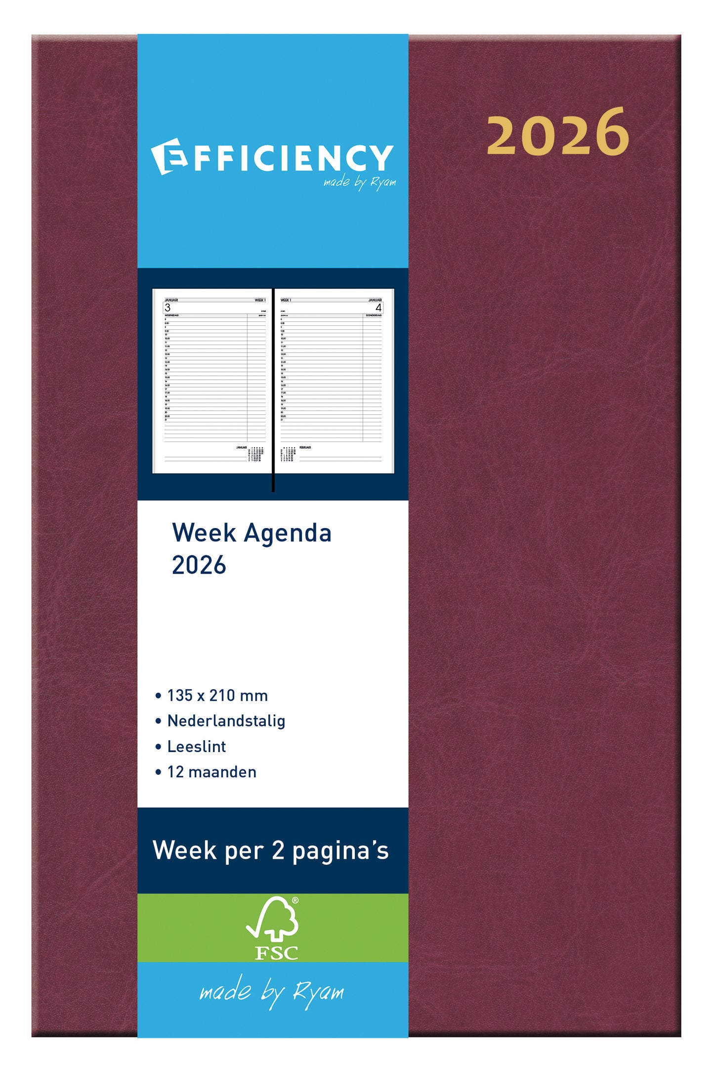 Ryam - Agenda 2027 efficiency baladek 7d/2p bordeaux