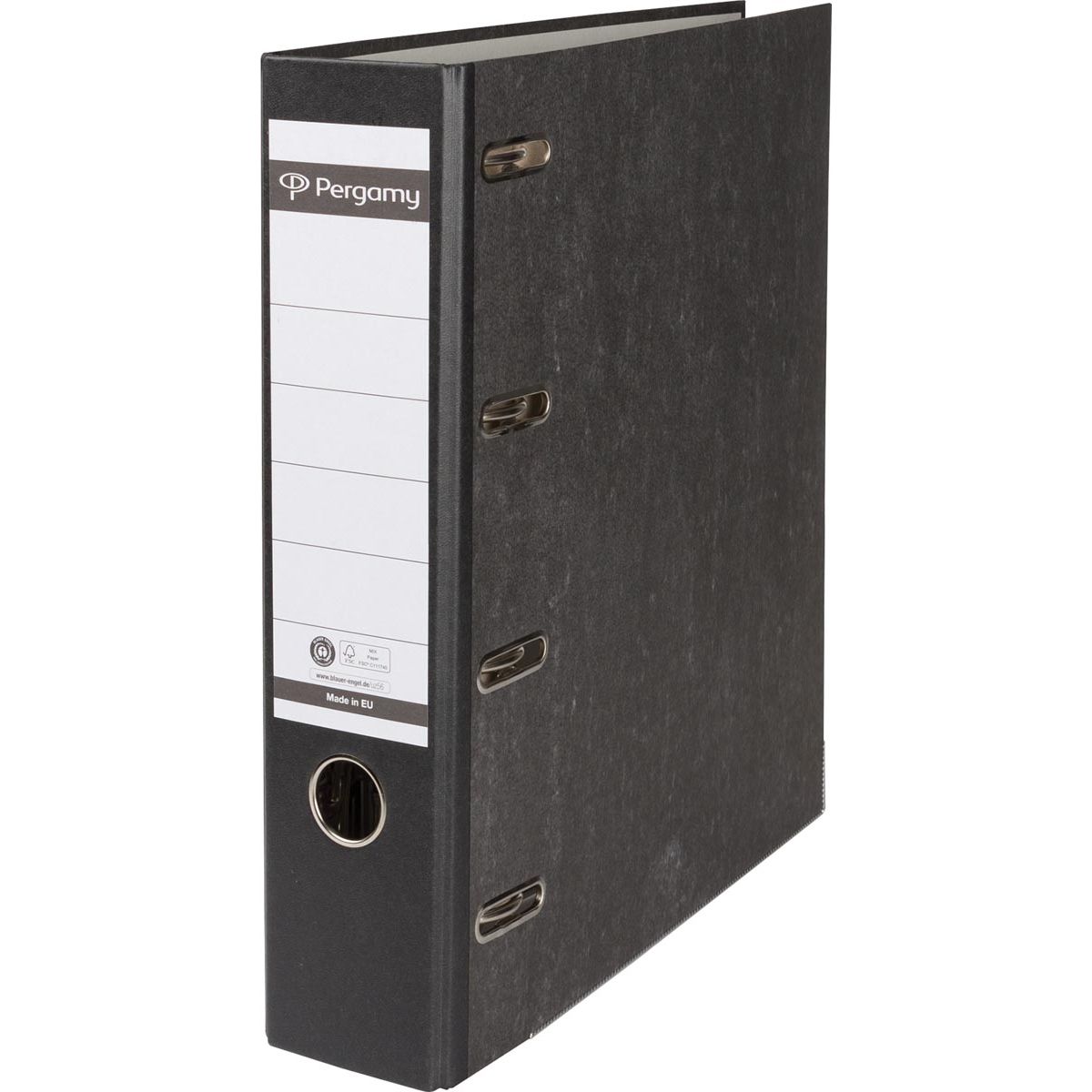 Pergamy - Doppelbinder, für ft A4, wolkig, 8 cm schwarz