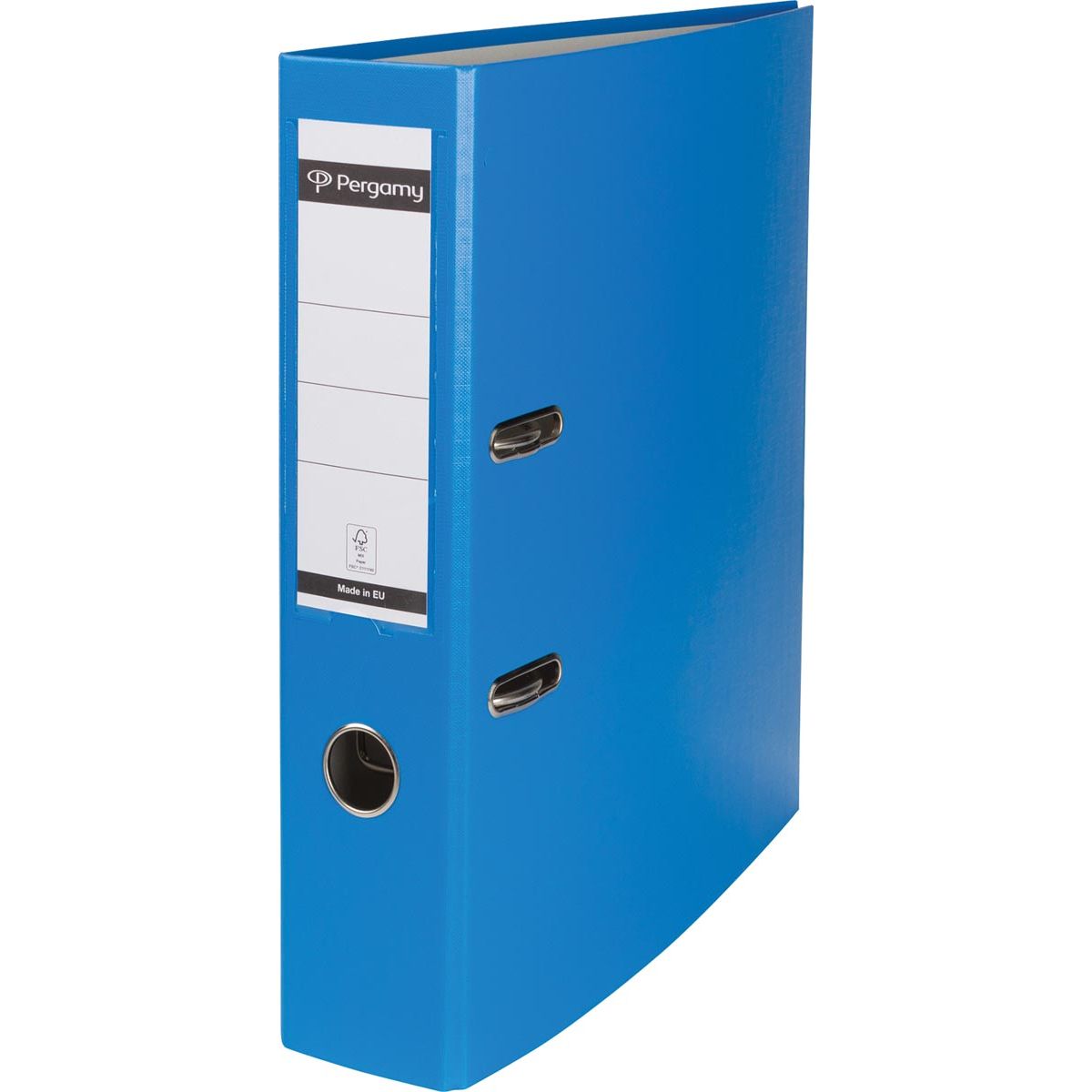 Pergamy - Ordner, für ft A4, aus PP und Papier, ohne Schutzkante, Rücken 7,5 cm, hellblau