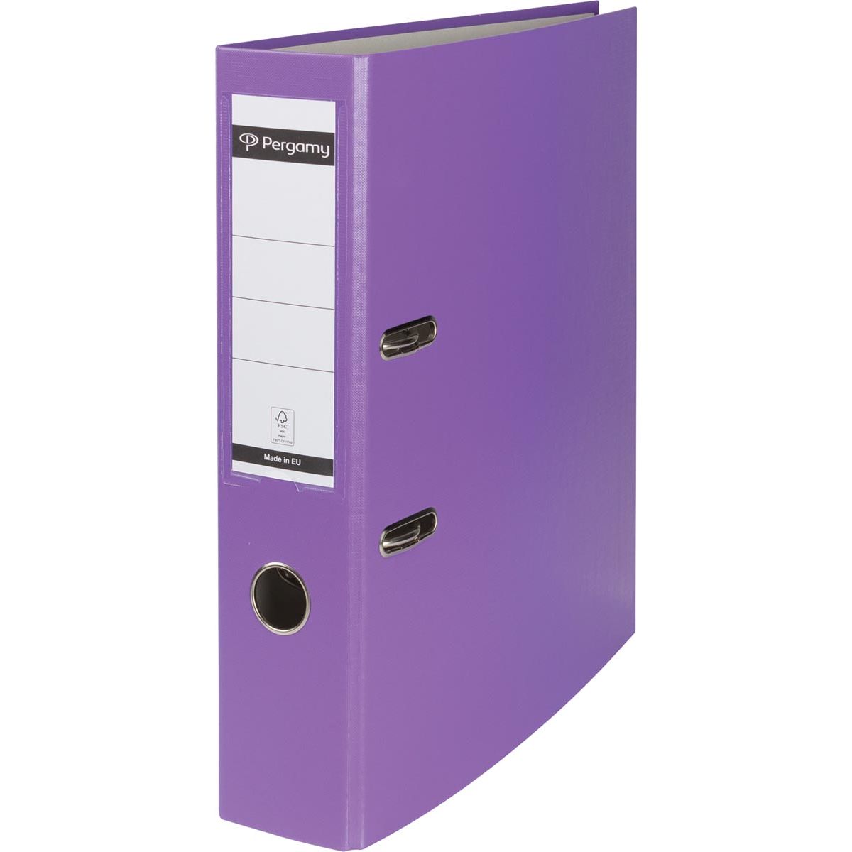 Pergamy - Ordner, für ft A4, aus PP und Papier, ohne Schutzkante, Rücken 7,5 cm, lila