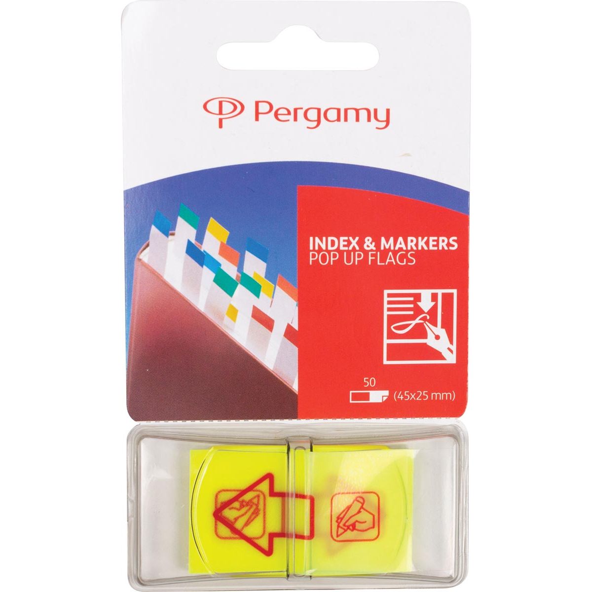Pergamy - Flèche 'Drapeau pop-up' 'signez ici', pi 45 x 25 mm, 50 feuilles
