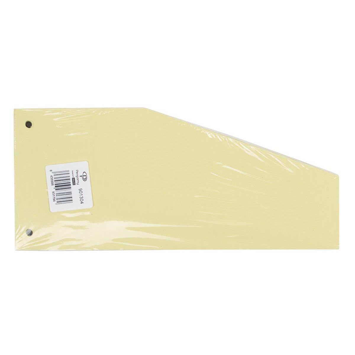 Pergamy - bandes de séparation trapézoïdales, paquet de 100 pièces, jaune