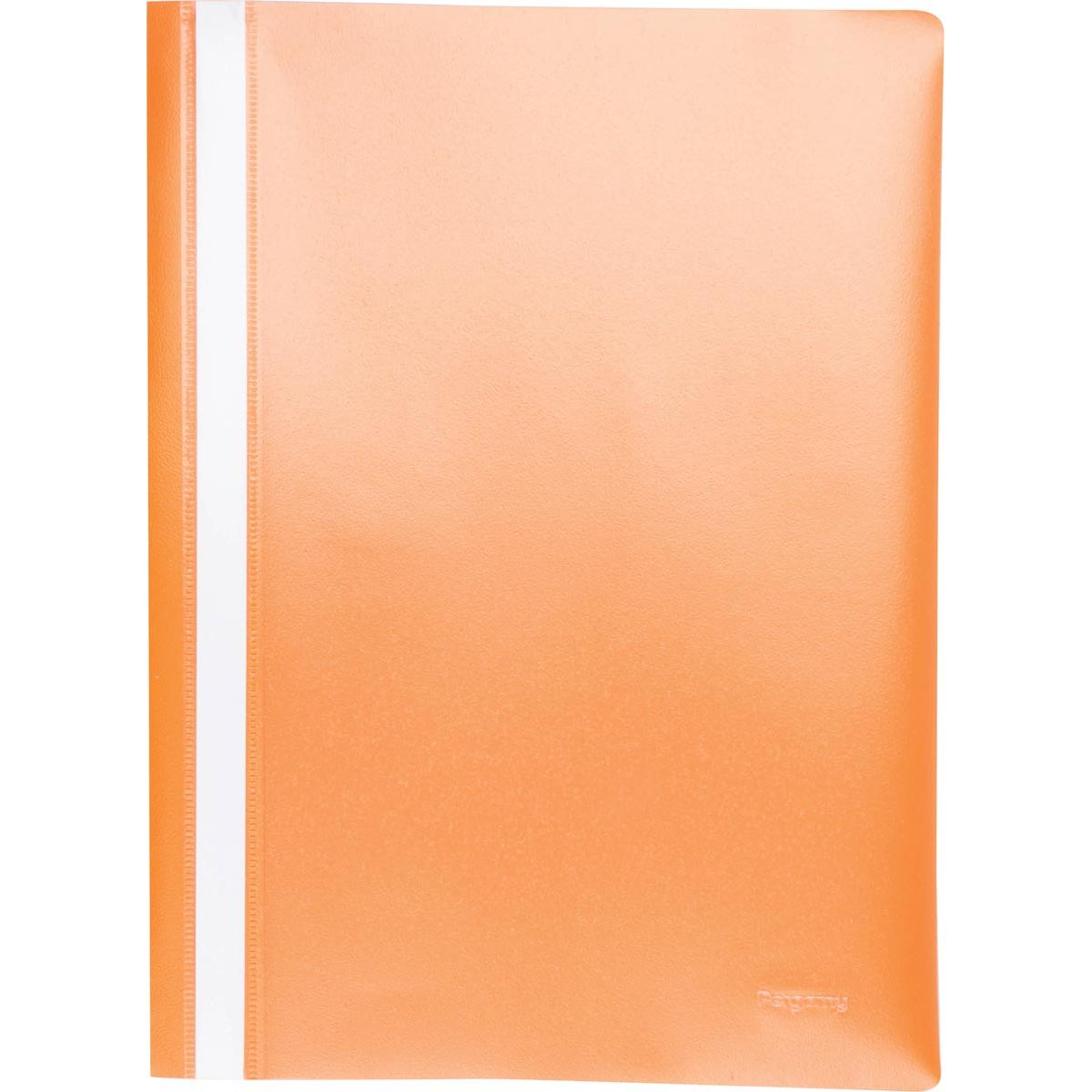 Pergamy - dossier à fixation rapide, ft A4, PP, paquet de 25, orange