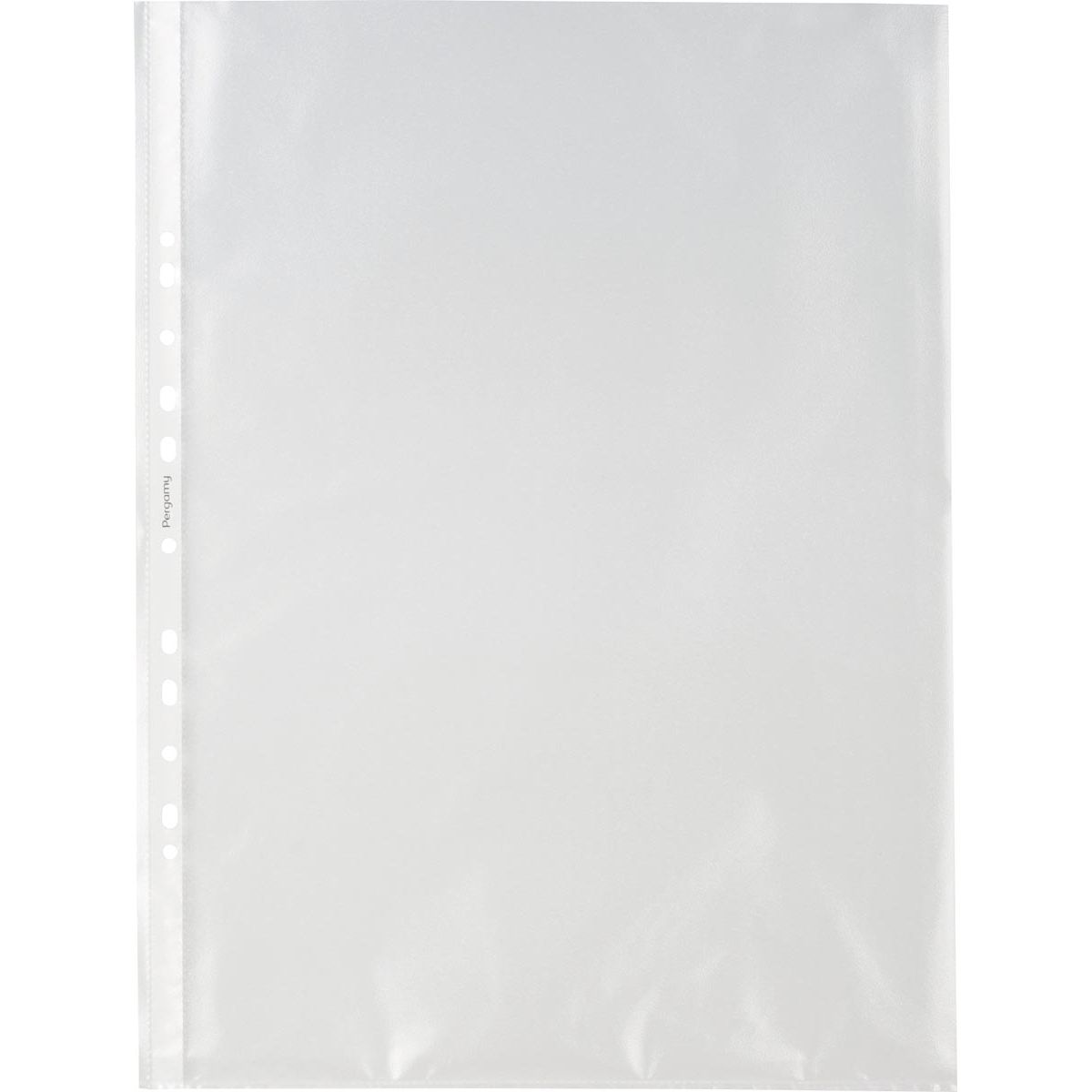Pergamy - perforierte Ausstellungstasche, ft A3 hoch, 11-Loch-Perforation, genarbtes PP, Packung à 100 Stück