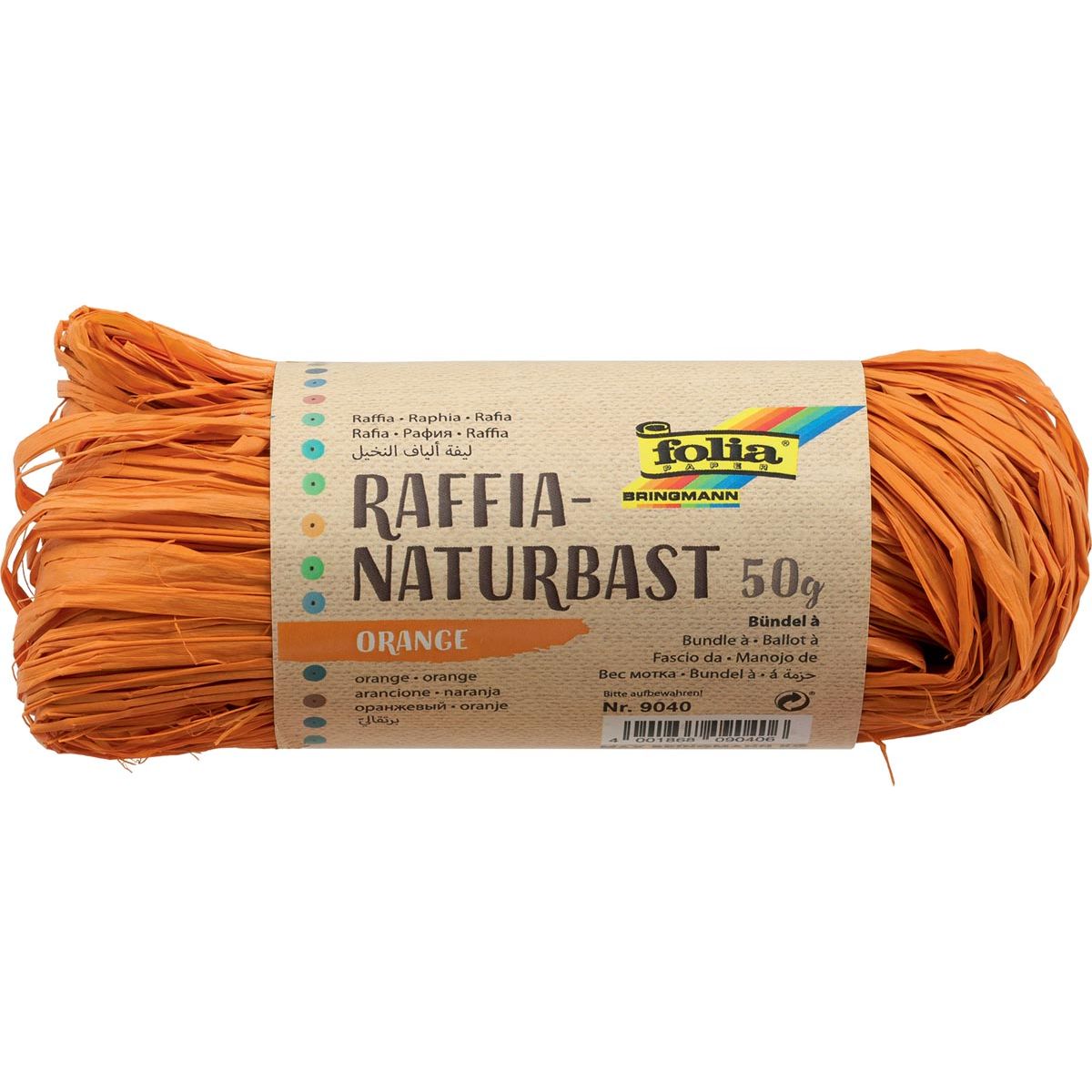 Folia - raffia oranje