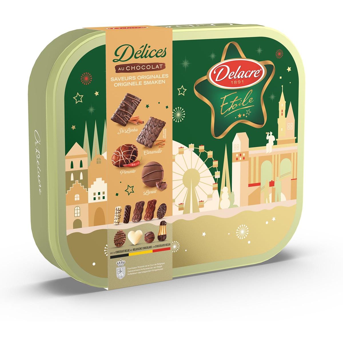 Delacre - Délices au chocolat, boîte métallique de 485 g