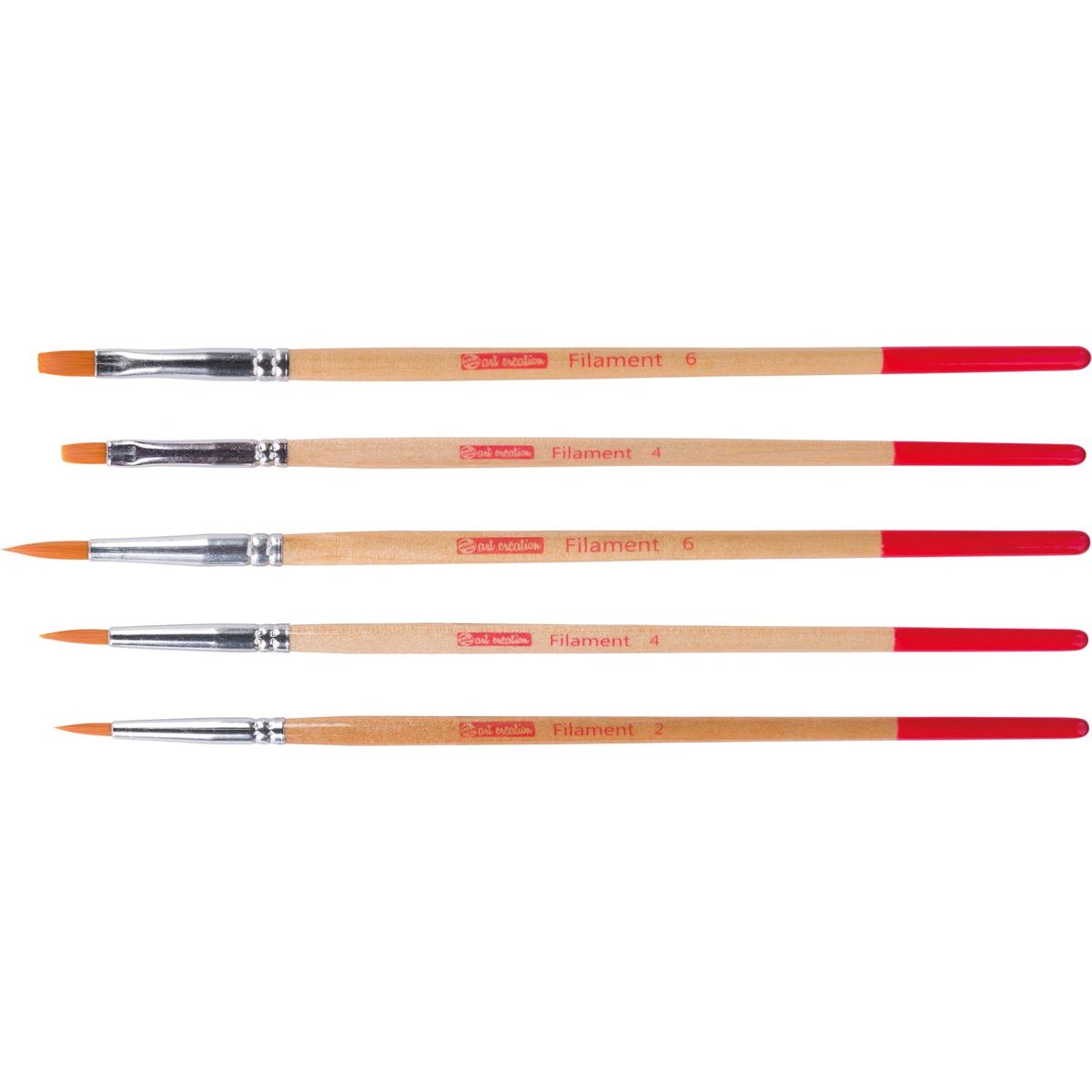 Talens Art Creation - Art Creation aquarelpenselen polyester assorti, set van 5 penselen