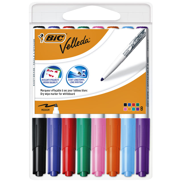 Bic - Marqueur pour tableau blanc 1748 rond m assorti | 6 pièces