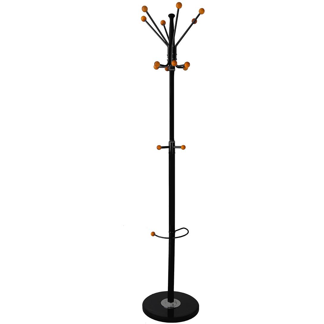 OFFICE products - kapstok Stockholm, met parapluhouder, zwart
