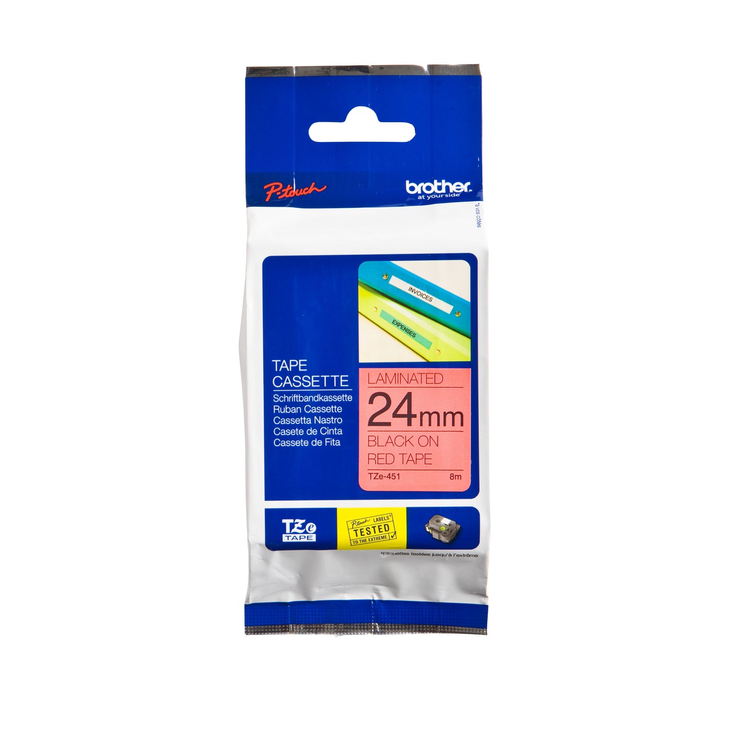 Brother - Labele ptouch tze451 24mm rood