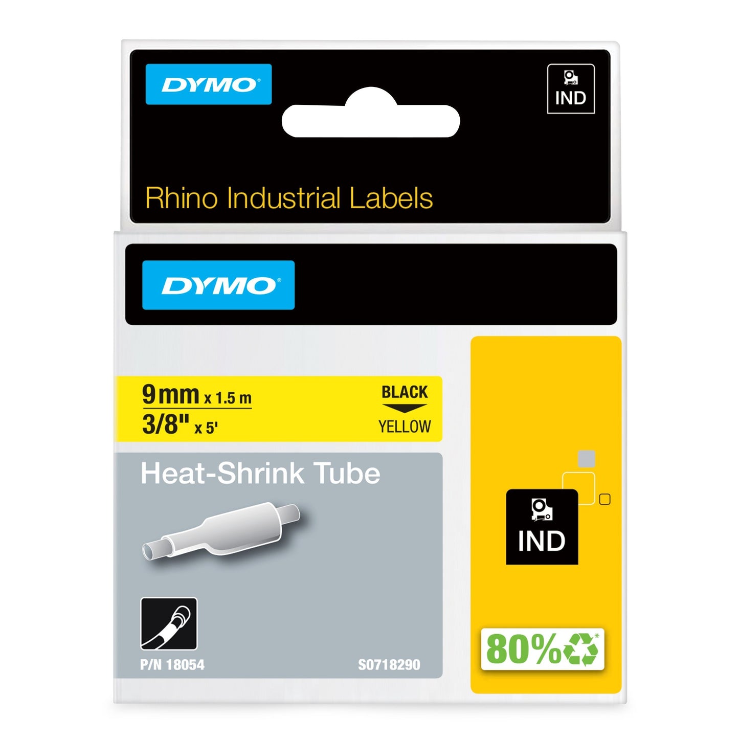 Dymo - Gaine thermorétractable industrielle Labele rhino 9mm gl