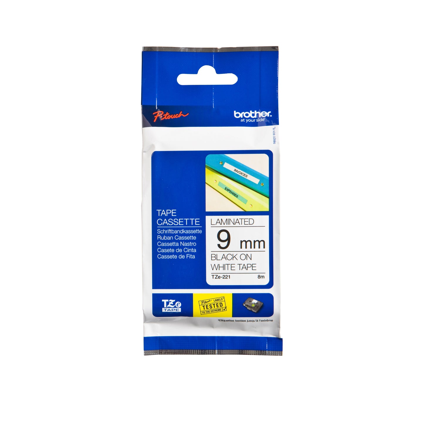 Brother - Labele ptouch tze221 9mm wit | 25 stuks