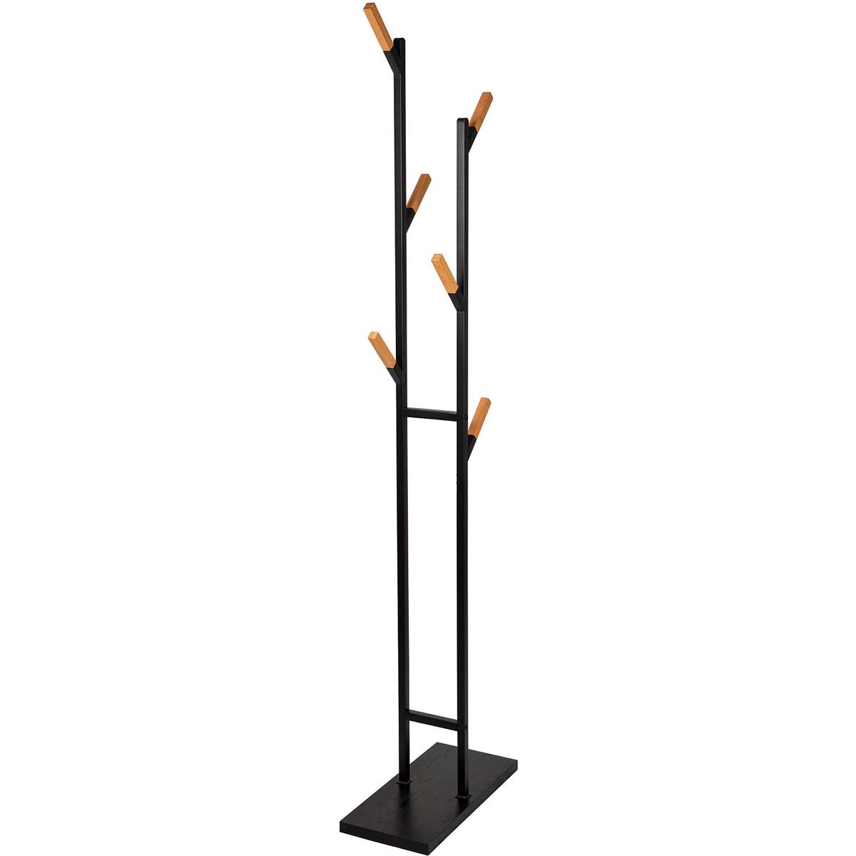 Maul - kapstok Rima, uit metaal, hoogte 183 cm, 6 afneembare ophanghaken, bruin/zwart
