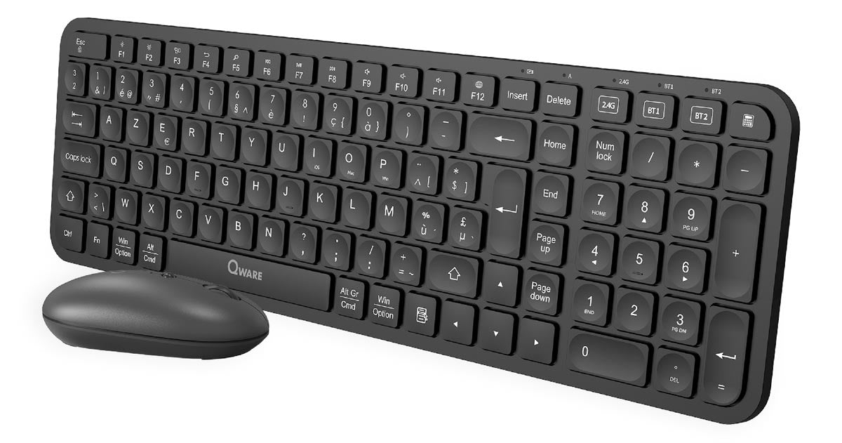 Qware - poste de bureau sans fil Coldfield, qwerty