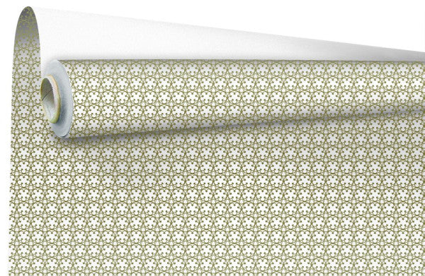 Papier cadeau 50cm design Authentic blanc/or