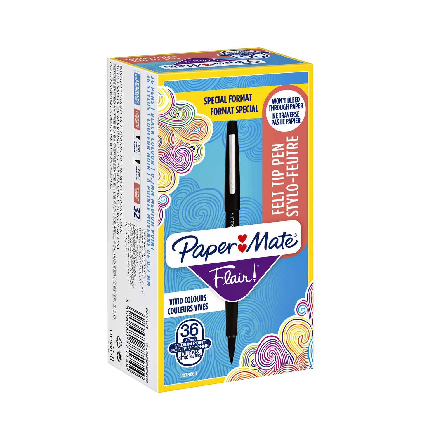 Paper Mate - Fineliner papermate flair original m valuep zwart