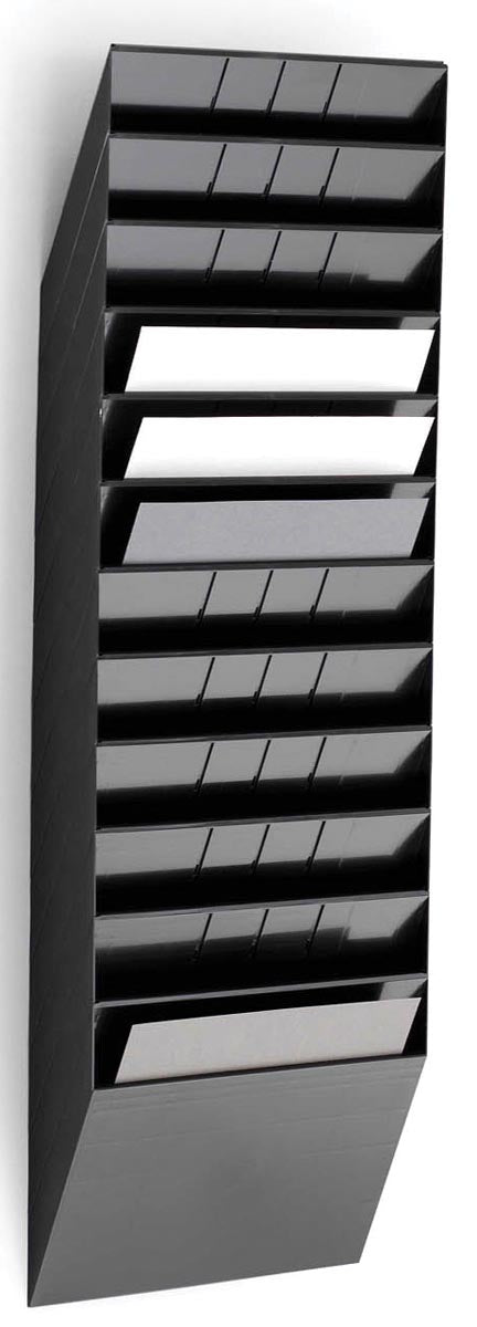 Langlebig - Prospekthalter Flexiboxx 12 A4 Quer schwarz