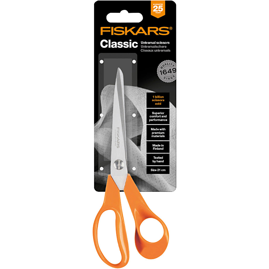 Fiskars - Schaar classic universeel 21cm oranje