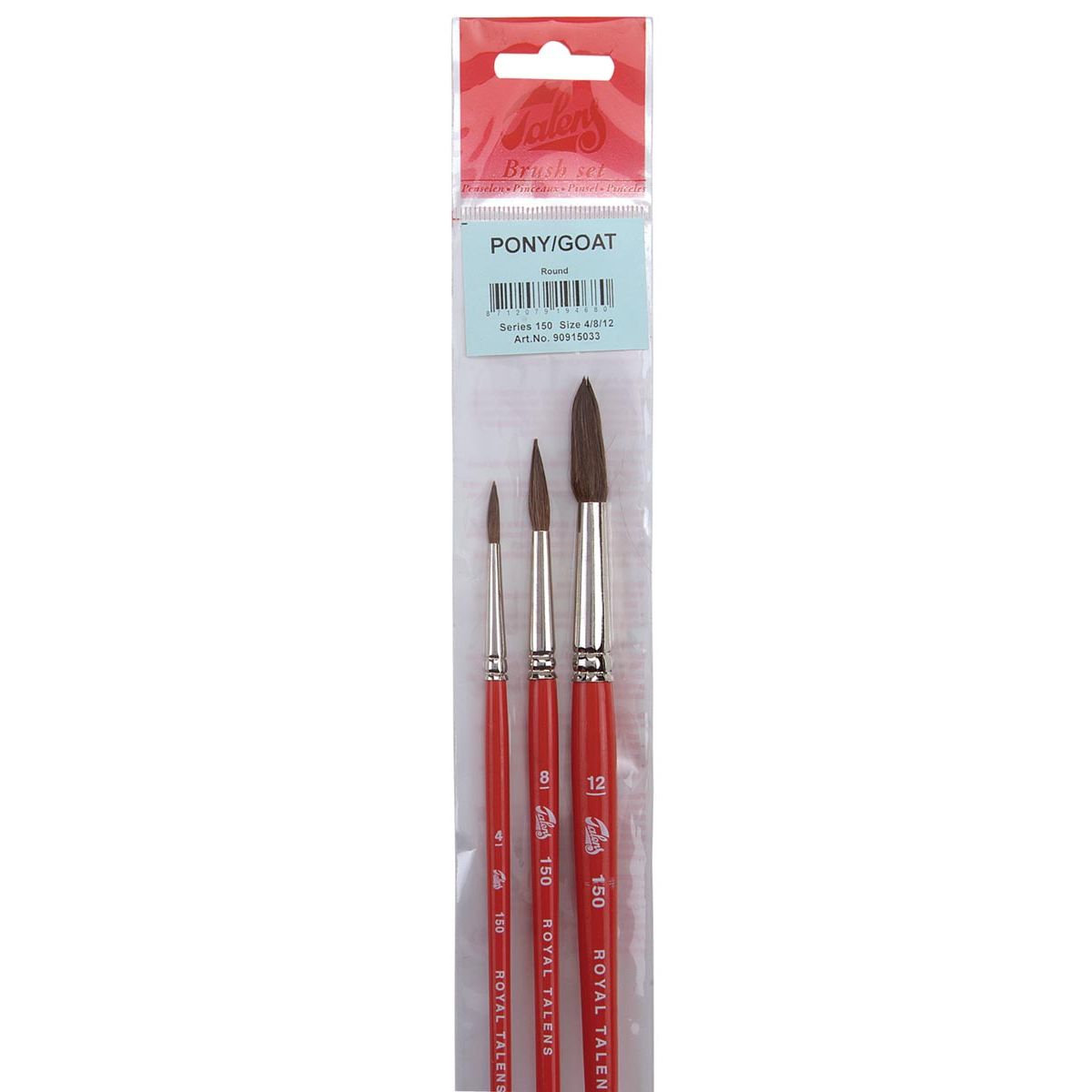 Talens - Aquarellpinsel-Set 150, Set mit 3 Pinseln