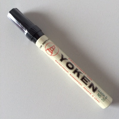 Klika - Stift Yoken No. 20 zwart beitel punt