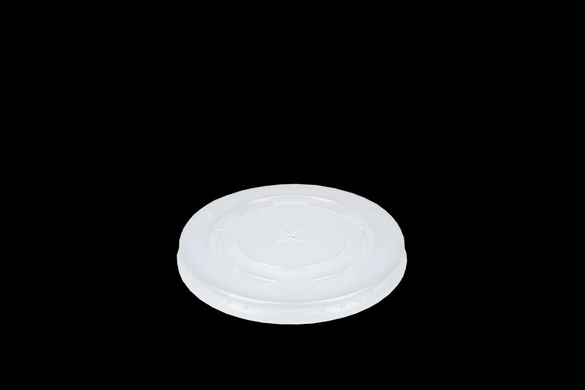 Deksel PS Milkshakebeker plat met kruis Ø90mms 50 stuks