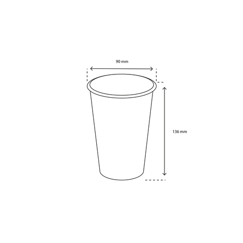 Klika - Tasse à café en carton 450cc 16oz Kraft