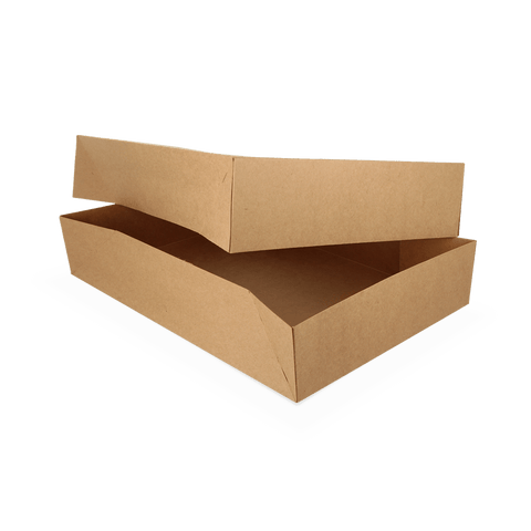 Klika – Catering-Boxen aus Kraftpapier, groß, mit Fenster, 56 x 32 x 8 cm