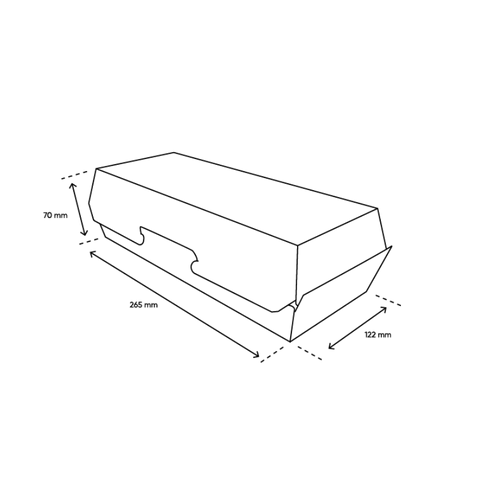 Klika - Panini-/Baguette-Box 26,5x12,2x7cm Karton BIO