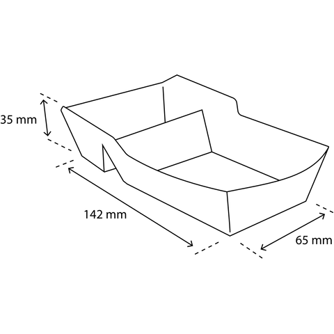 Klika - Frietbakjes A23 (A7+1) kraft/wit BIO