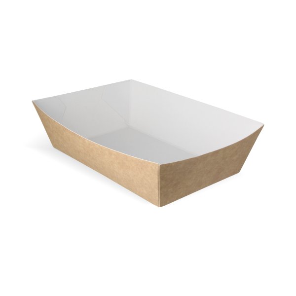 Dépa-Bak | Bagasse (pulpe de canne à sucre) | A50 | contenant à collations | 202x140x36mm | naturel | 50 pièces