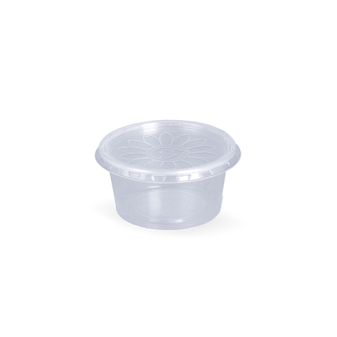 Klika - Conteneur rond 80cc Ø70mm Transparent