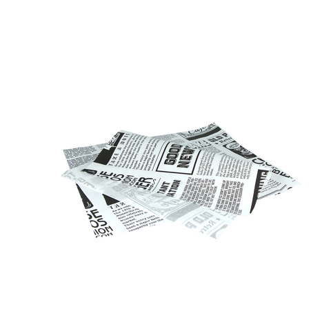 Klika - Papier sulfurisé 33x30cm feuilles hamburger journal blanc