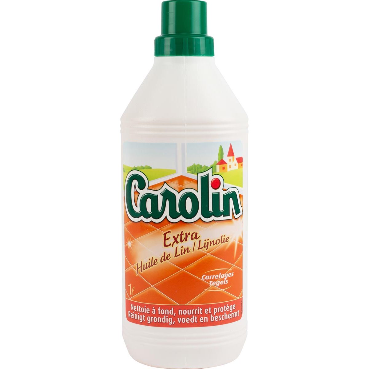Carolin - nettoyant pour sols à l'huile de lin extra, bouteille de 1 l