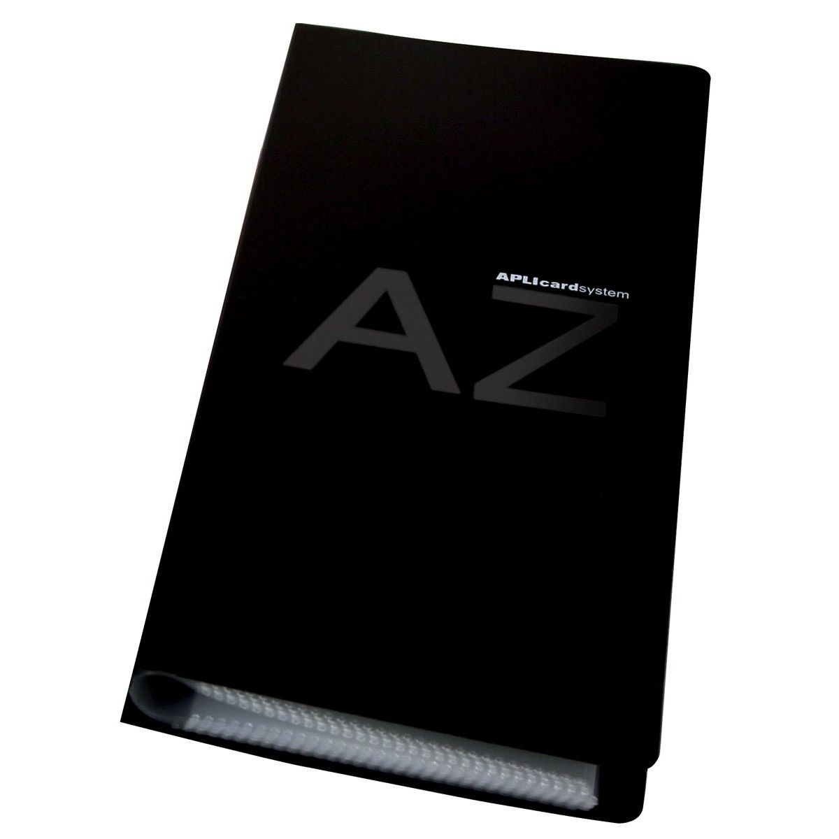 Apli - Visitekaartenmap, Ft 27,5 x 12 cm, voor 160 kaarten, zwart