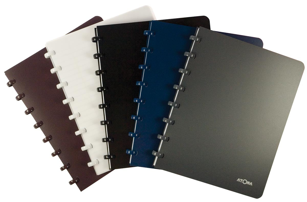 Atoma - carnet, pi A5, 144 pages, PP, ligné, couleurs assorties