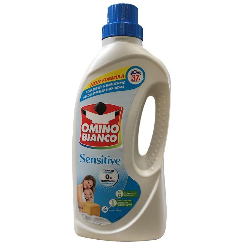 Omino Bianco - Détergent sensible, 37 doses, flacon de 1,48 l