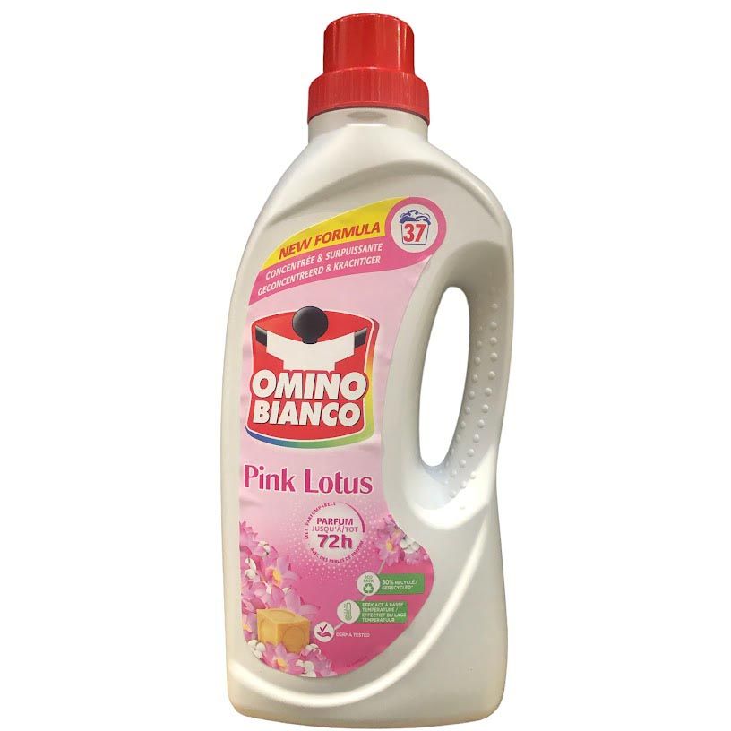 Omino Bianco - Détergent Pink Lotus, 37 doses, bouteille de 1,48 l