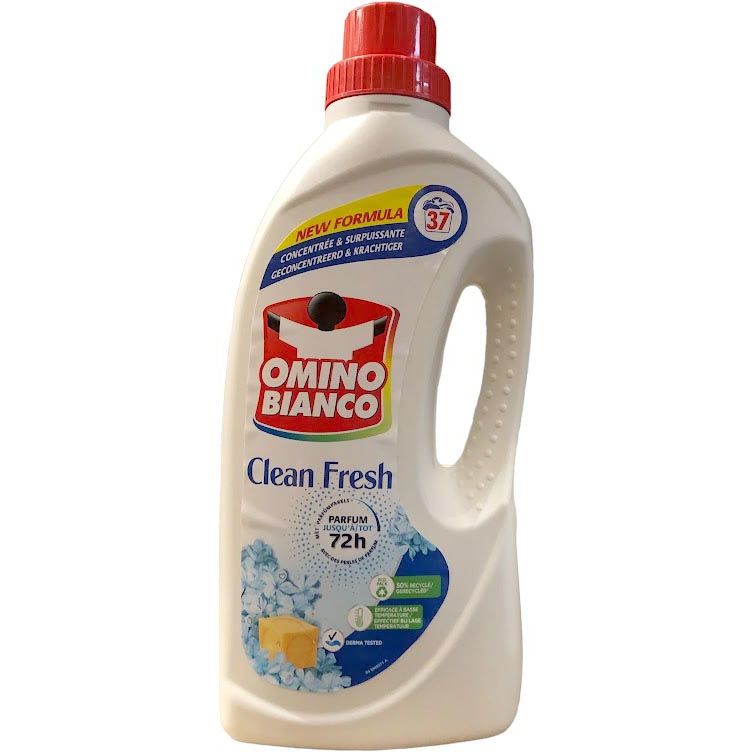 Omino Bianco - Clean Fresh wasmiddel, 37 doseringen, fles van 1,48 l