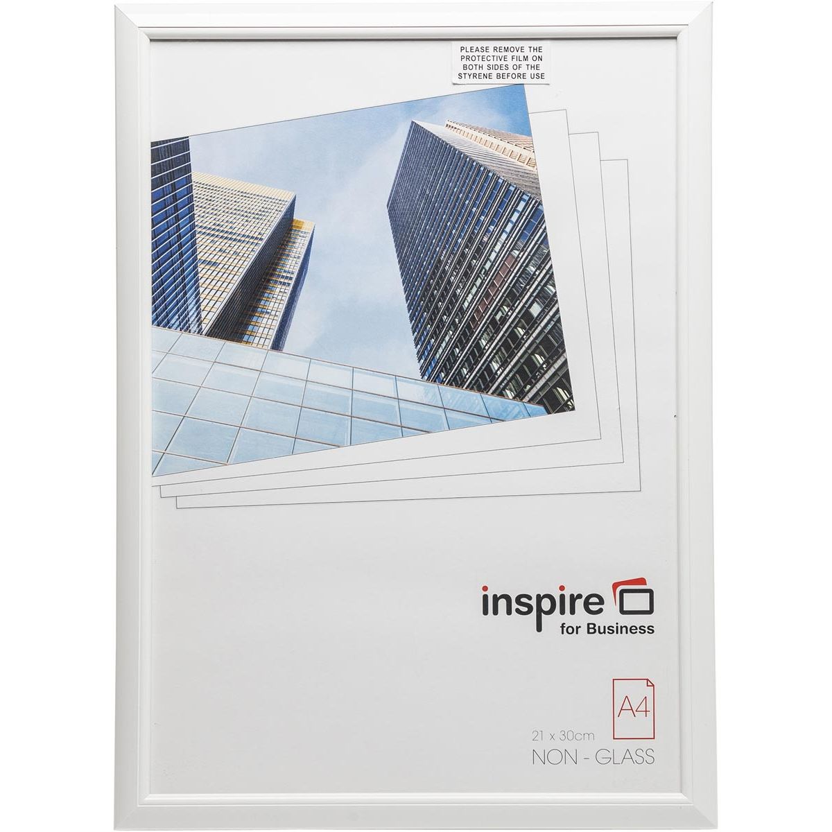 The Photo Album Company - Cadre photo Hampton, profilé PVC 1,4 cm, blanc, A4