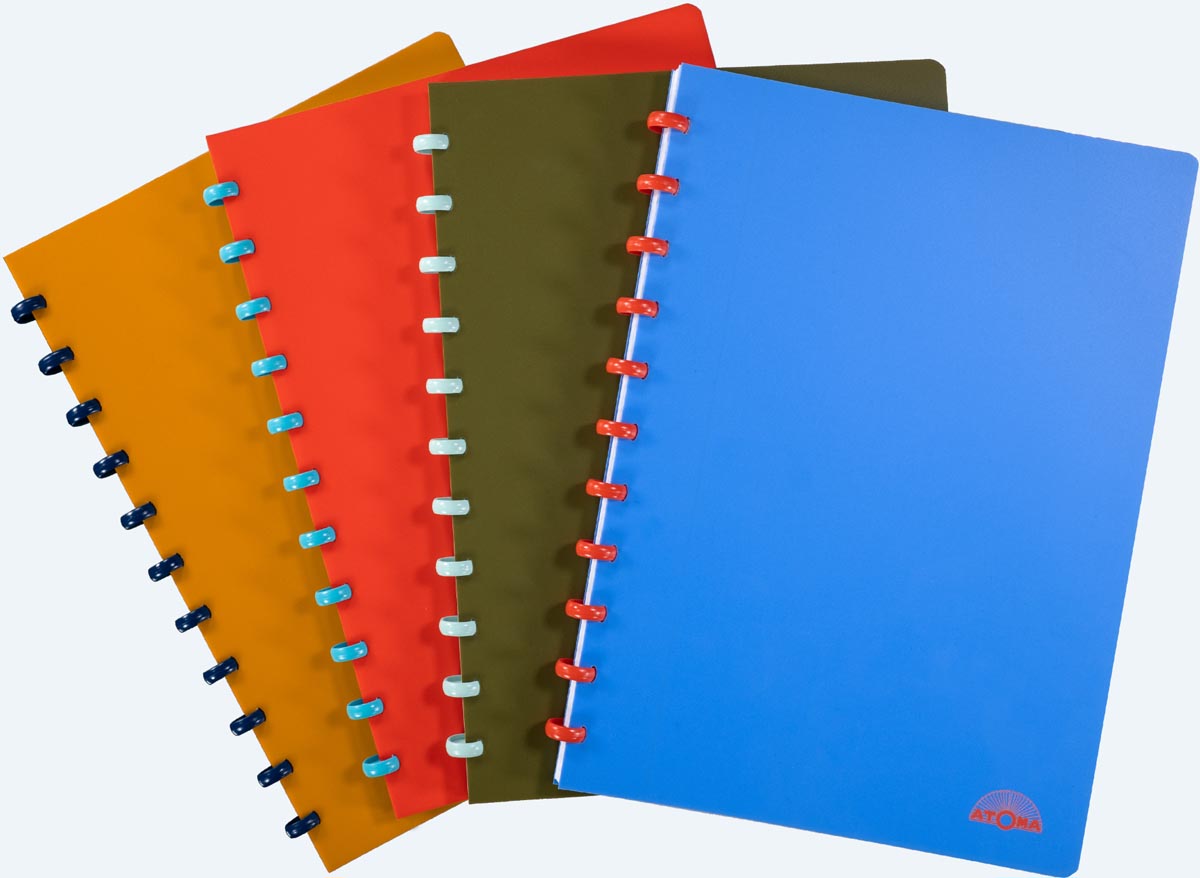 Atoma - Carnet Nature, format A4, 144 pages, carreaux commerciaux, couleurs assorties