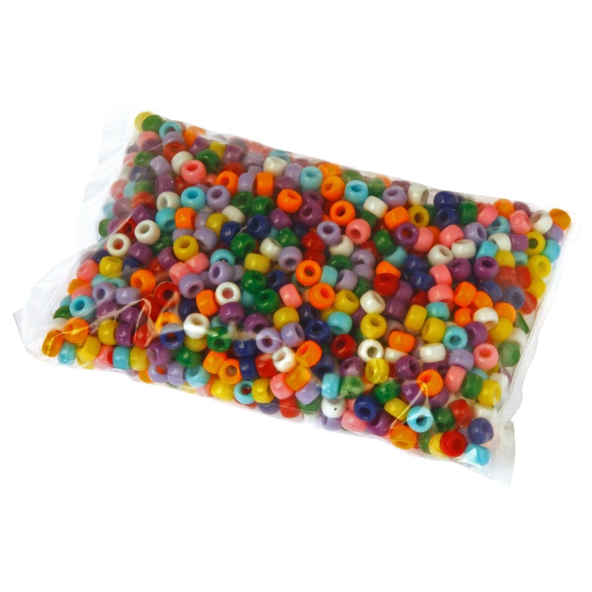 Bouhon - perles, rondes, plastique, 1000 pièces, assorties