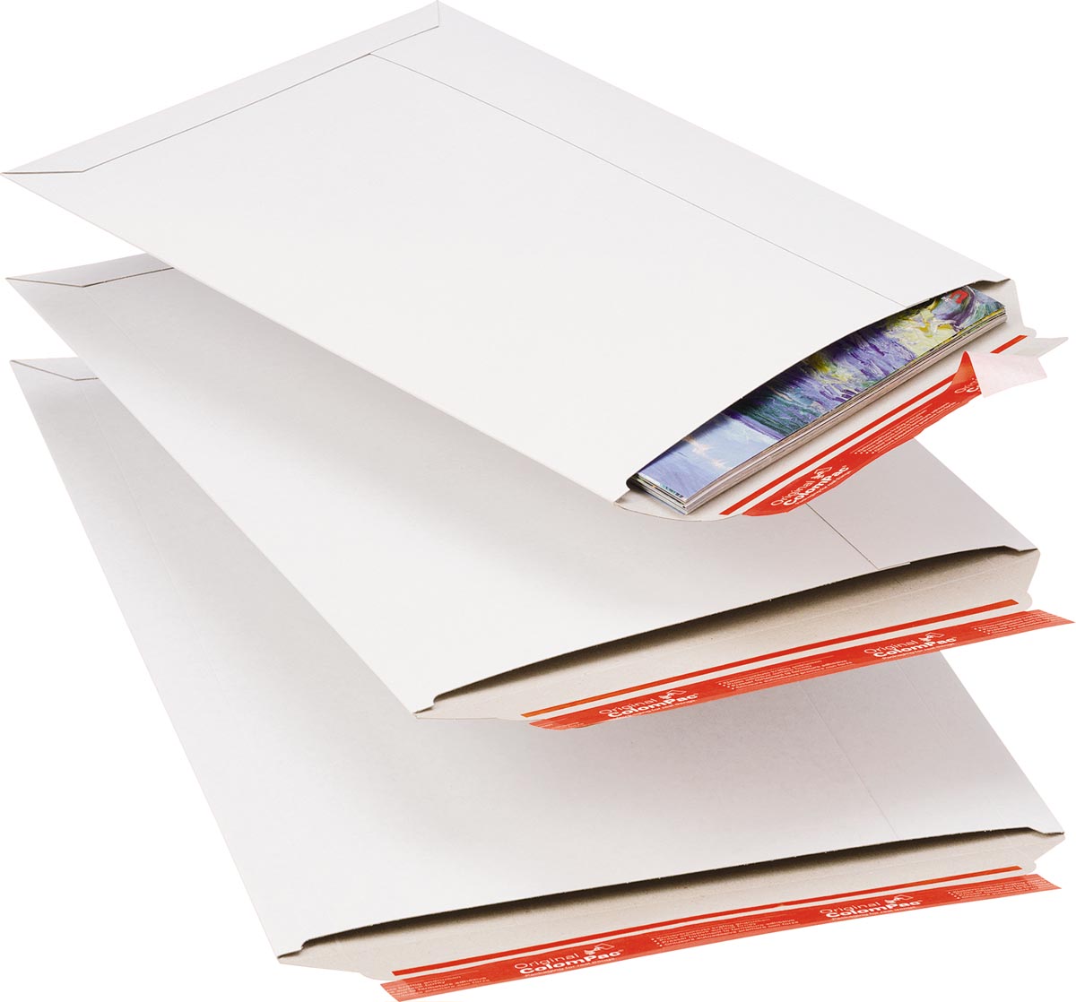 Colompac - enveloppe d'expédition CP012, pi 24,5 x 34,5 x 3 cm, blanche