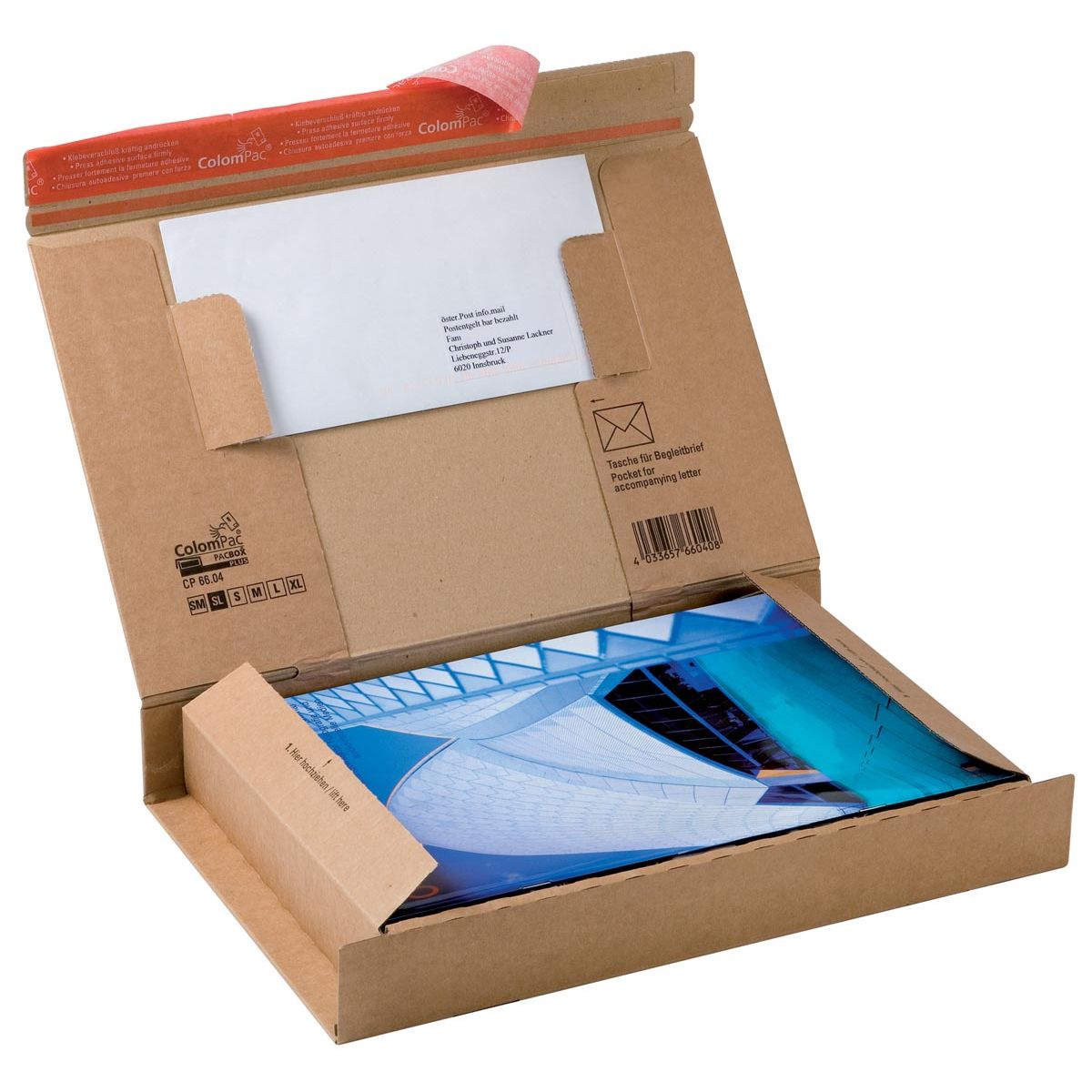 Colompac - verzenddoos voor tablets tot 10 inch CP066, ft 30 x 21,2 x 4,3 cm, bruin