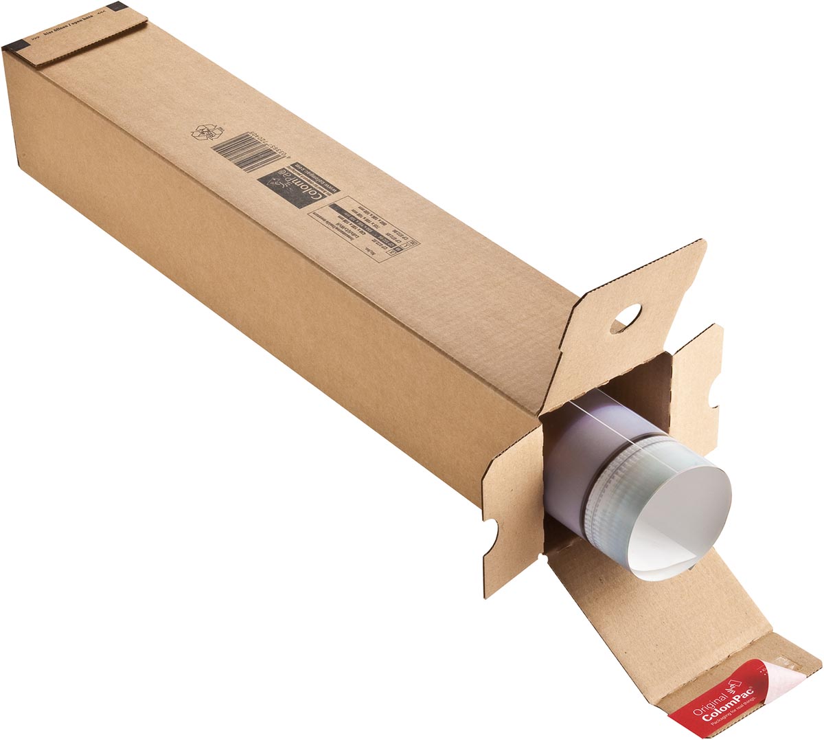 Colompac – rechteckiges Versandrohr, ft 705 x 108 x 108 mm, braun
