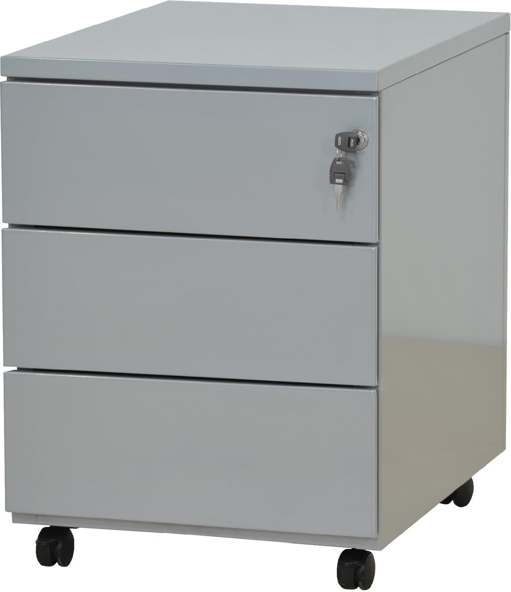 Klika - Mobiele ladenblok, 3 laden, aluminium