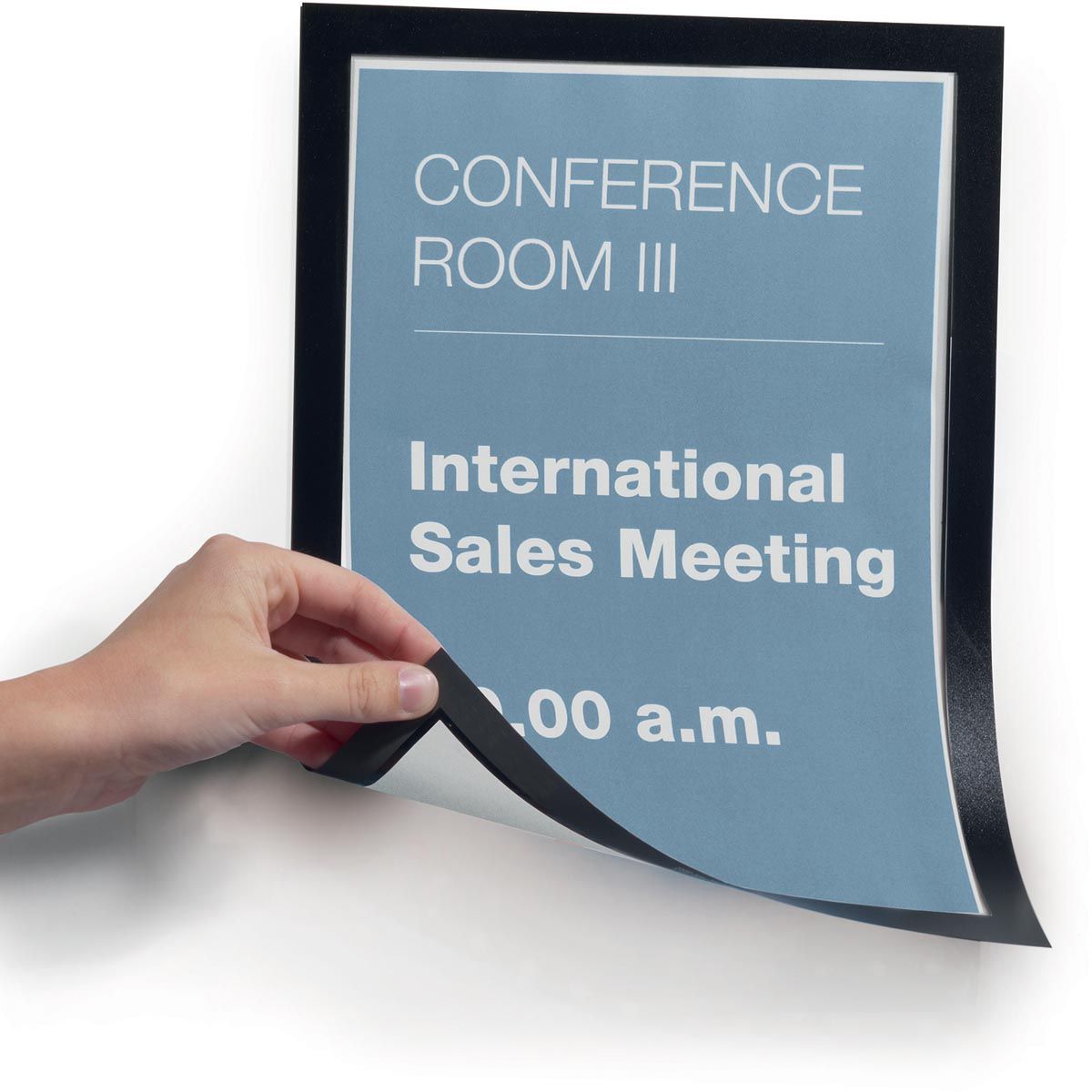 Durable - Duraframe Magnetic A4 noir, dans pochette suspendue