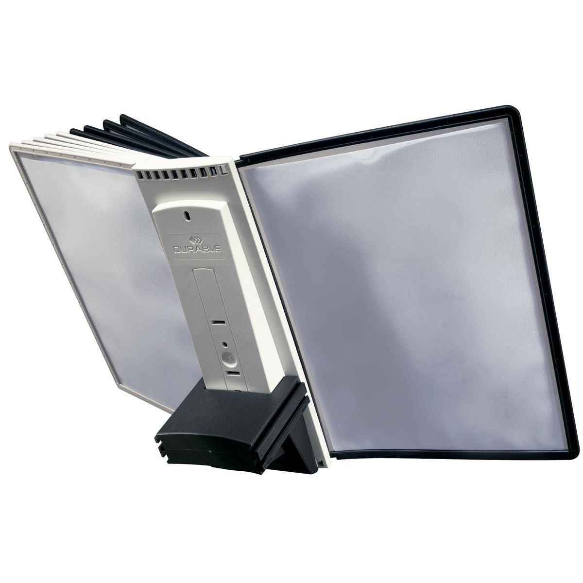 Durable - Sherpa Table 10 uitbreidingsmodule voor ref. D563200: set van 10 zichtpanelen grijs/zwart
