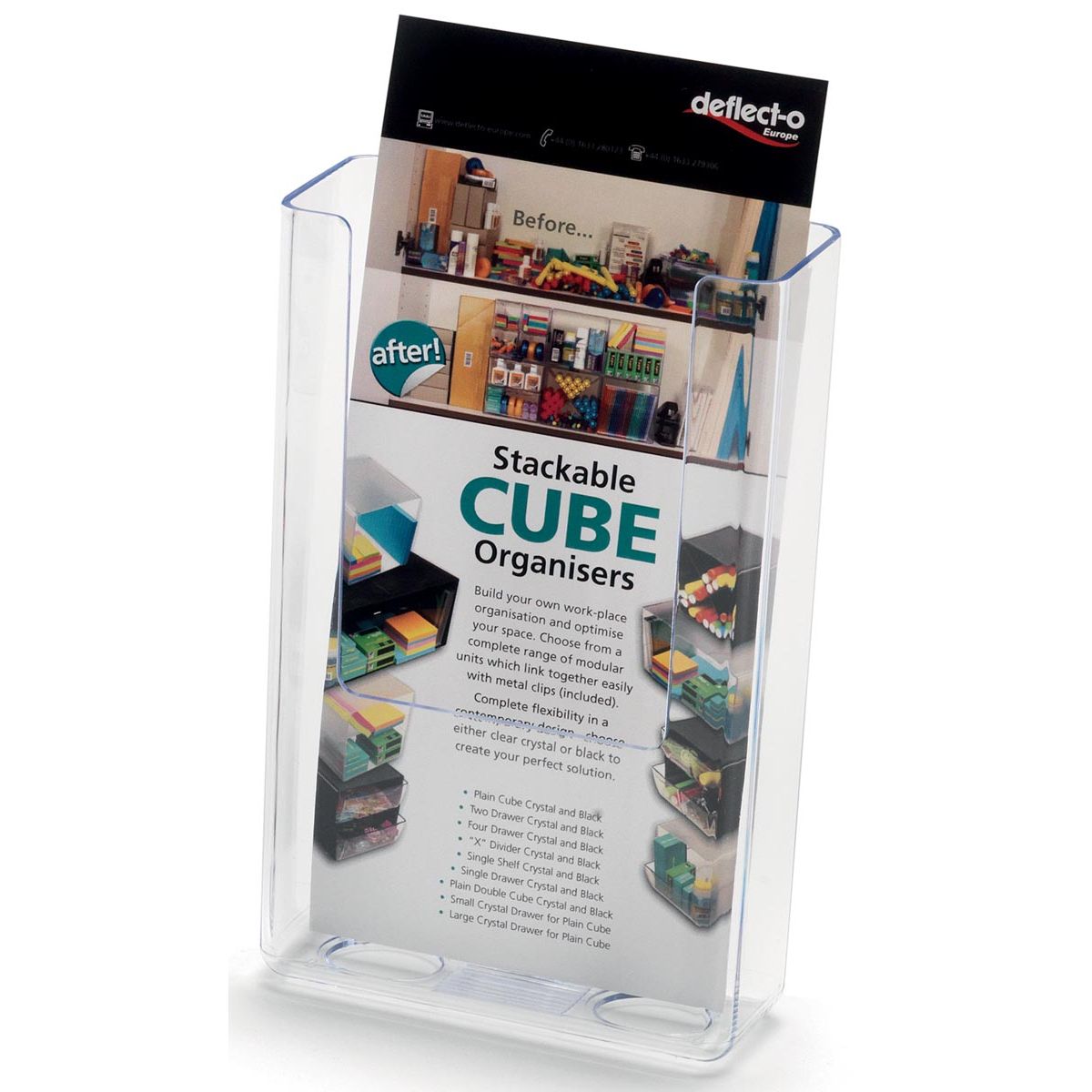 Deflecto - porte-brochures 1/3 A4 portrait