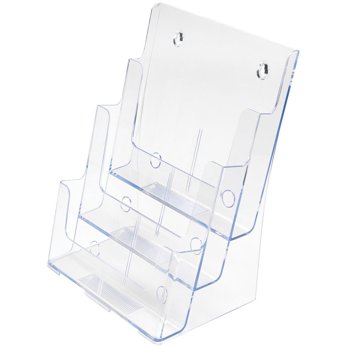 Deflecto - Prospekthalter ft A4, 3 Ablagefächer